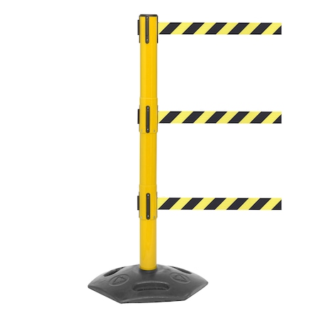 Queue Solutions WeatherMaster Triple 250, Yellow, 11' Yellow/Magenta Belt WMRTriple250Y-YM110
